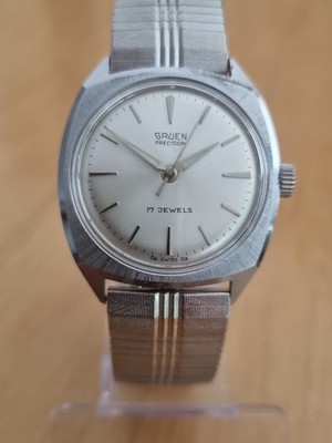 SCHÖNE, SEHR SELTENE VINTAGE GRUEN PRECISION  HERRENARMBANDUHR
