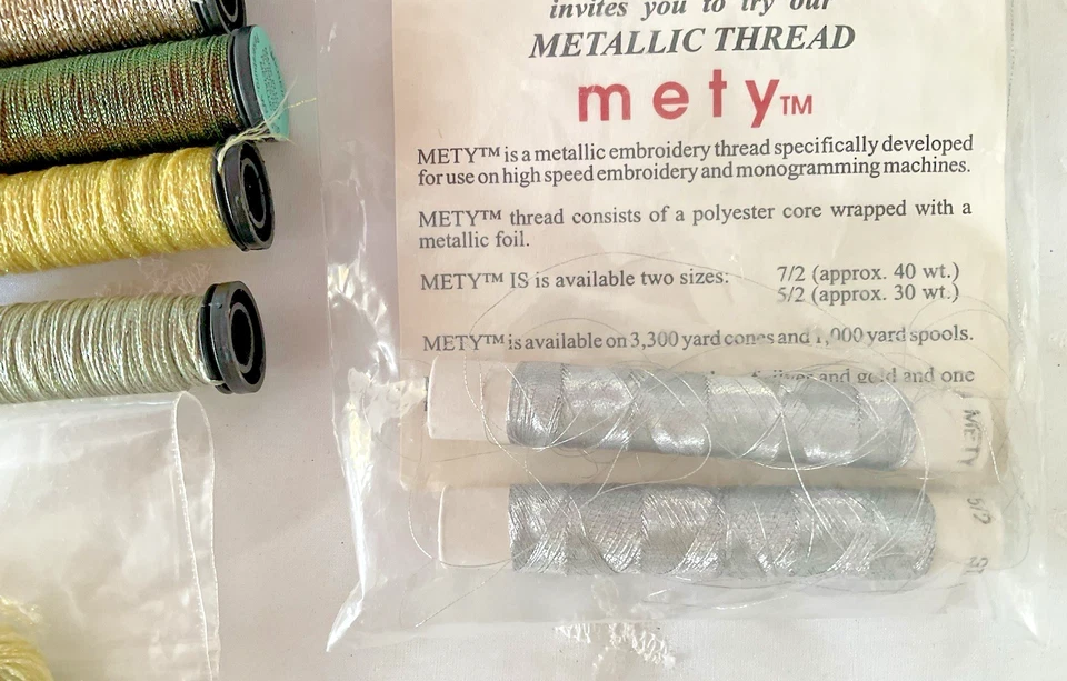 Kreinik Needlepoint Fibers Threads Lot of 12 Multicolor Metallics Great Variety - Image 4 of 4