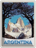Blechschild 40X30 Cm Argentinien Gebirge Wanderung Bildmotiv Reisemotiv Abenteue