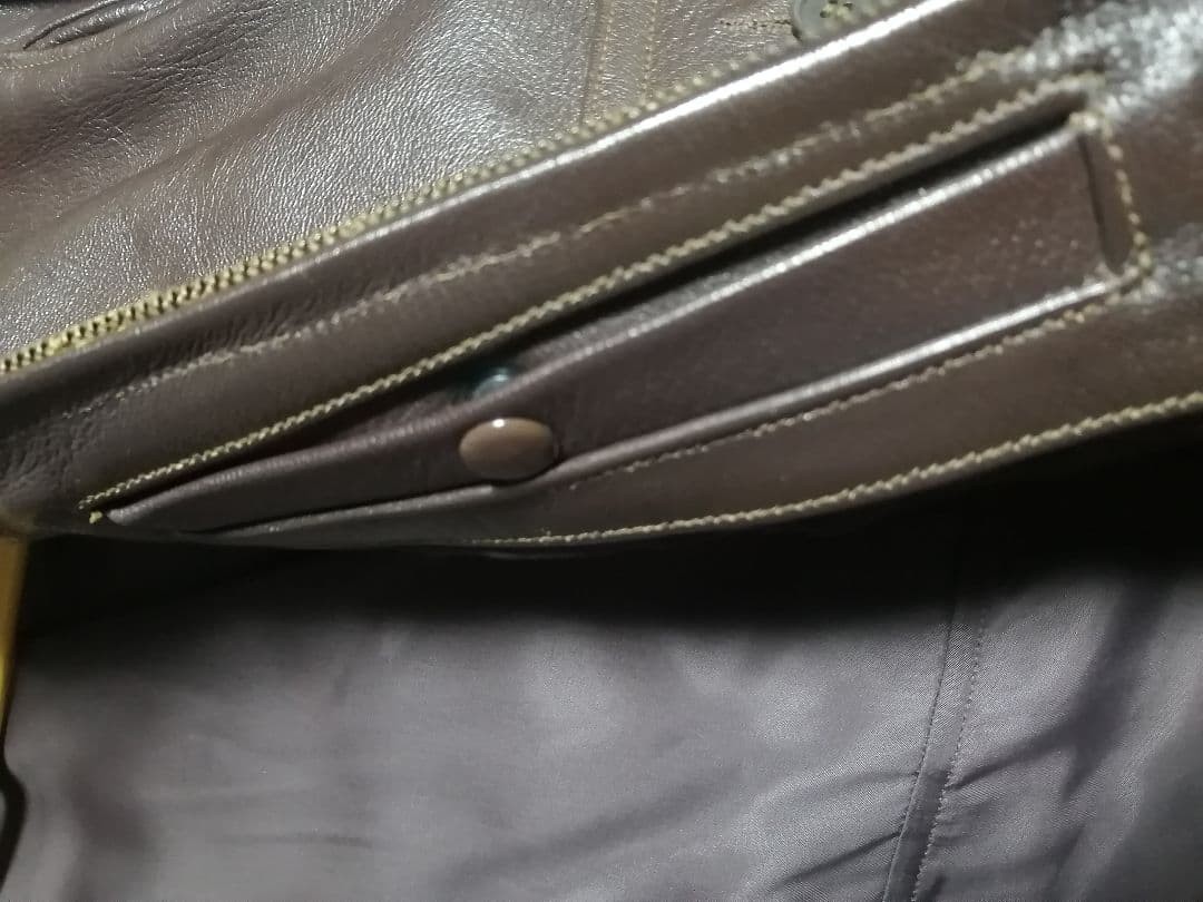 [Size 38 Short Length Genuine Leather] Rare Real McCoy's G-1 Leather #0915 image 8