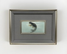 A Japanese Cloisonne koi Plaque Meiji Taisho Showa