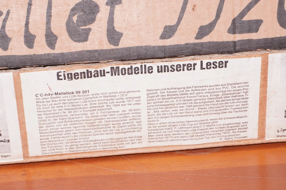 BOD/7] Kleine Berühmtheit !! Spur G Mallet BR99 Eigenbau ähnlich wie LGB 2085 - Bild 2 von 4