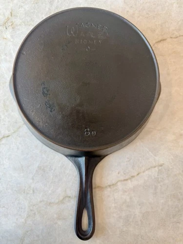 Vintage Wagner Ware Sidney O No. 6D Cast Iron Skillet Heat Ring - Restored