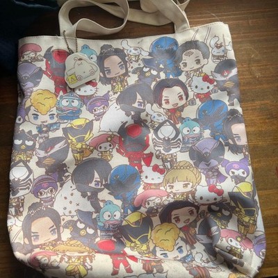 Sanrio King Auger Tote Bag mit Pompompurin & Mofun Schlüsselanhänger