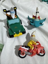 McDonald's Mac Tonight Happy Meal Travel Toys 1988 Set of 3 Vintage Moon Man