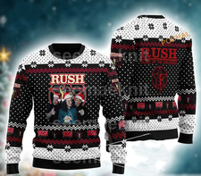 Rush Band Funny Santa Hat Ugly Christmas Sweatshirt US2134