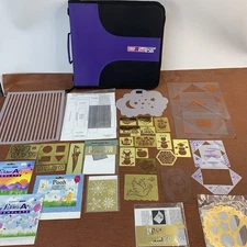 Crop In Style PSB Zippered 3-Ring Binder With 30+ Brass And Plastic Templates