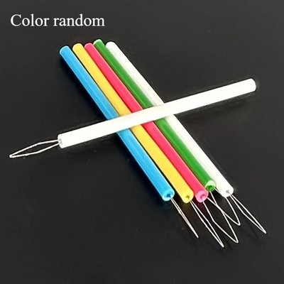5pcs Plastic Needle Threaders - Sewing Machine & Beading Tool Set - NEW
