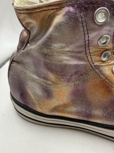 Converse Chuck Taylor All Star 9 Hi Ombré Metallic Canvas Sneakers in Dusk Pink - Picture 3 of 9