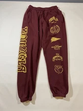 H421 YOUNGLA Immortal Killer Joggers Burgundy Mens Size Medium