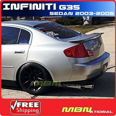 Trunk Spoiler For 2003-2006 Infiniti G35 Sedan Primer Unpainted ABS