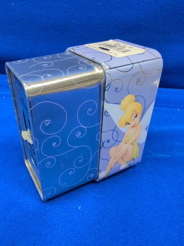 Disney Tinkerbell Watch 24MM #MC0030 Silver Crystal Accent Bezel Blue Strap NEW! - Picture 6 of 8