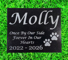 Pet Memorial Grave Marker - Granite Garden Headstone Burial Plaque - Pet Gift A7