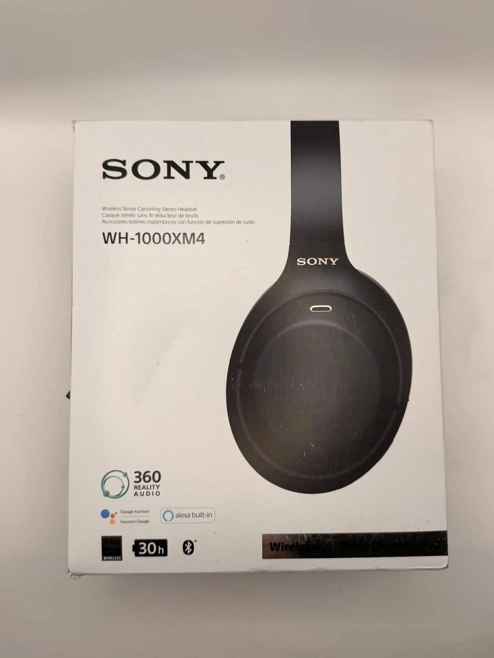 Sony WH-1000XM4 Wireless Headphones Black Noise Canceling Open Box