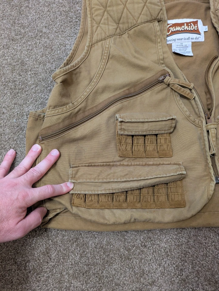 Gamehide Hunting Vest Mens Large Safari Brown Shell Holders Style No. 300 - Image 3 of 4