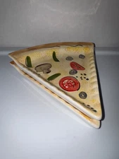 VTG PAIR Pizza Slice Ceramic Plate Tabletops Unlimited Kitchen Prep 201