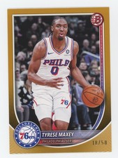 2025-26 Bowman Basketball Gold Border #66 Tyrese Maxey #18/50
