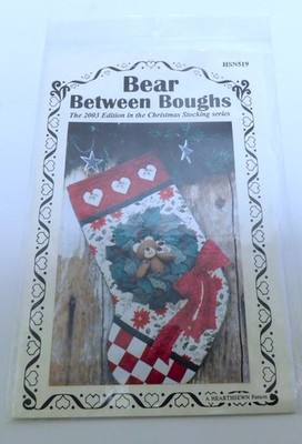 2003 A Hearthsewn Craft Pattern Bear Between Boughs