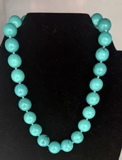 Individually Knotted Round Howlite Beaded Necklace for Women