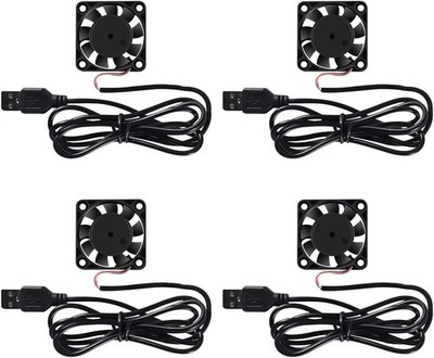 Ultra-Quiet USB Brushless Fans - 4 Pack, 4200 RPM for Desktop & Small Appliances