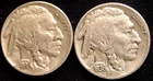 Two Full Date 1936-P Buffalo Nickel Coins--#1