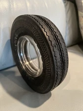 Vintage Ashtray General Tire Company 6” Diameter “tire” With Clear Glass Center