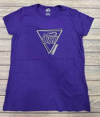 USF Cougars Womens Medium Purple Graphic T-Shirt J. America 100% Cotton