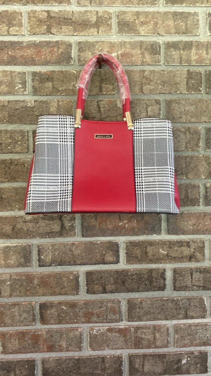 新品CHARLES&KEITH 复古ボストン多口袋手提包 Multi CHARLES & KEITH