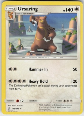 Ursaring 172/236 Rare  SM - Cosmic Eclipse