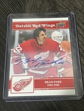 25/26 UPPER DECK DETROIT RED WINGS CENTENNIAL BRAD PARK AUTO PARALLEL UD SP