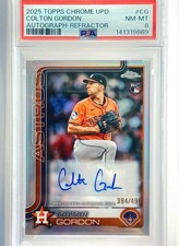 Colton Gordon /499 2025 Topps Chrome Refractor 10 Auto 25 Rookie 50 Sp 5