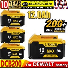 Pack For DeWalt 20V 20 Volt Max XR 8.0AH Lithium Ion Battery DCB206-2 DCB200-2