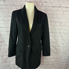 vtg designer Italy Max Mara single breasted virgin wool blazer jacket coat US 12