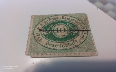 1867/78 DDSG Donau-Dampfschiffahrt-Ges. ANK 3 Federzug Entwertung beschmutzt