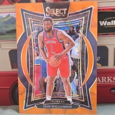 ZION WILLIAMSON 2024-25 Panini Select Concourse Orange Ice Prizm #/275 Pelicans