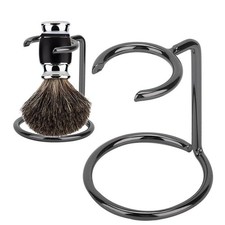 Men Shaving Brush Stand Holder Stainless Steel for Salon Home Travel Use