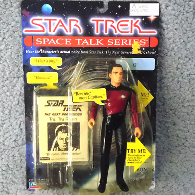 Vintage STAR TREK Q Space Talk Series Actual Voice 1995  7'' Figure Playmates NEW