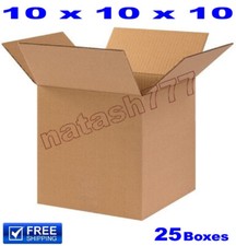 25 - 10x10x10 Cardboard Boxes 32-ECT Mailing Packing Shipping Corrugated Carton