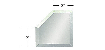 Vidrio espejo transparente CRL BM4M2 2" esquina ametrada biselada en los 5 lados - Imagen 1 de 3