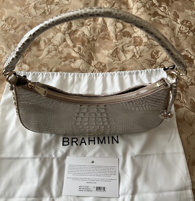 Brahmin Bekka Golden Glow Melbourne Croc Embossed Leather - Main Image