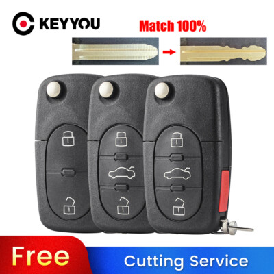 BLADE CUT by PHOTO Car Key Case For Volkswagen VW 1998-2001 Golf Jetta Passat