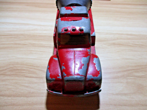 Camión mezclador de cemento TootsieToy 1955 Mack B-Line 6" vintage rojo diecast 1959-'69 - Imagen 11 de 13