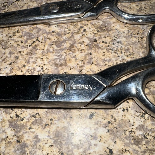 Lot 4 Scissors 3-8” Singer Brazil  1576 Kut-Nit,Penney’s Italy+Japan,7” Farr USA - Picture 5 of 11