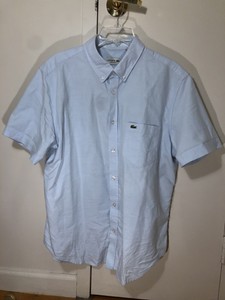 lacoste button down short sleeve