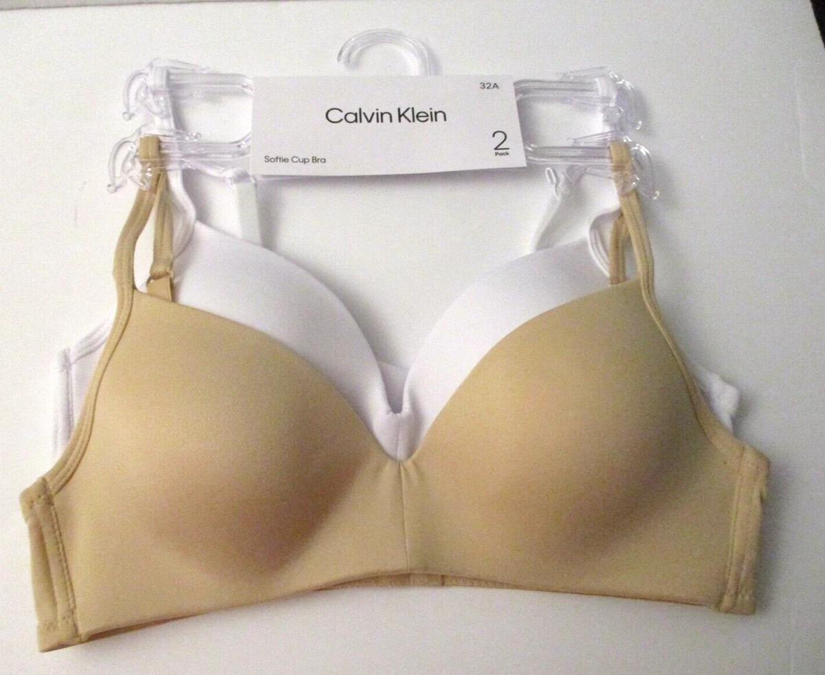 Calvin Klein Girls bras softie cup wire-free 2 bras size 32 A