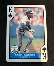 1990 the us. playing card company all star baseball #K of clubs rickey henderson