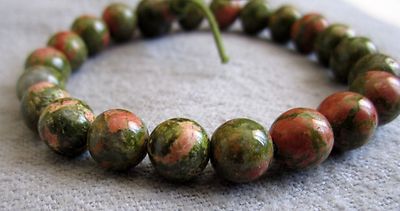 Buddha-Armband aus Unakit 15 bis 18 cm - Power-Beads.