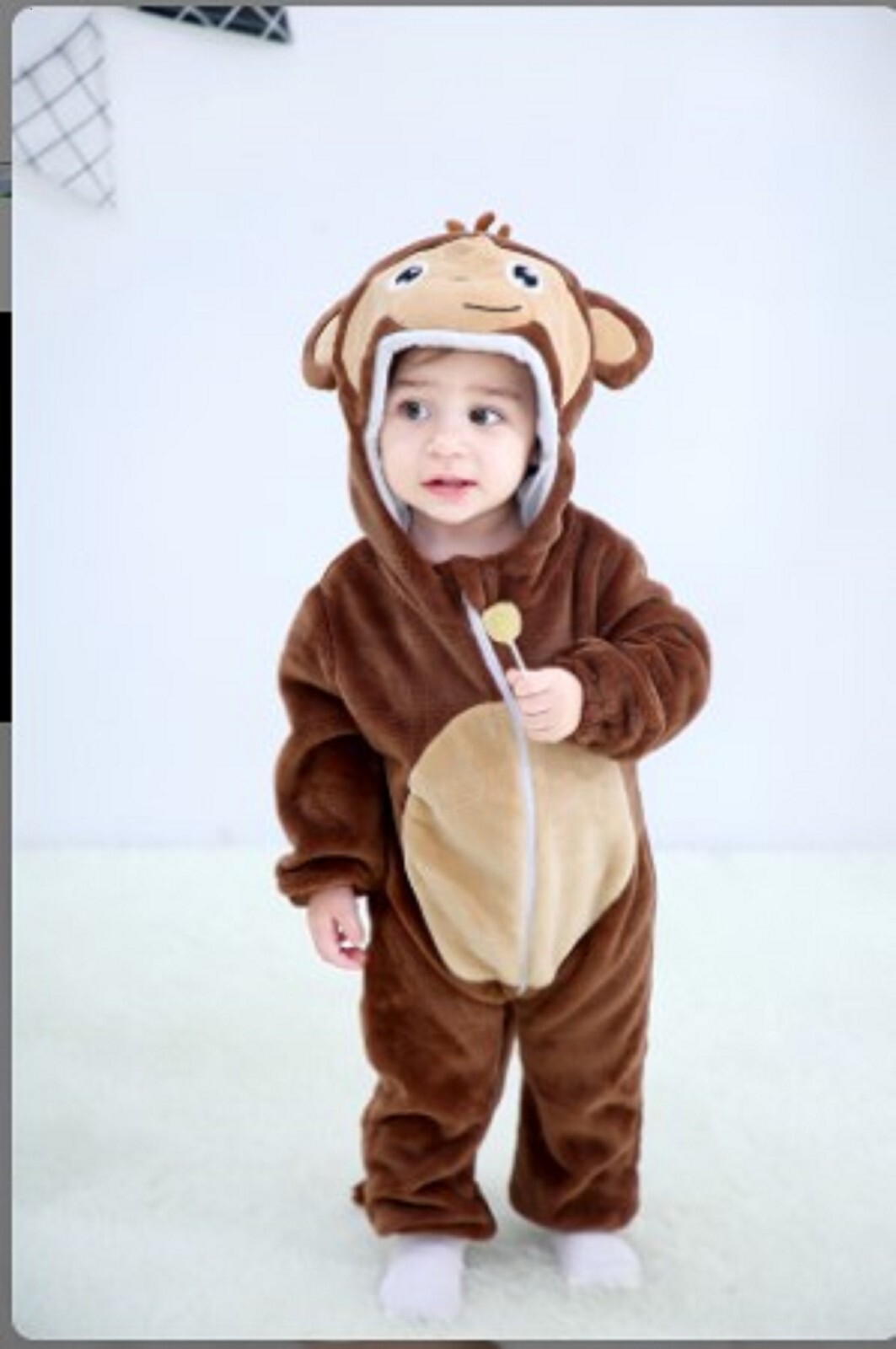 New Baby Girl Hooded Pajama Suiting In Velvet Stuff In Purple Colour From 6M To 4 Year HRKT9859 main image 1