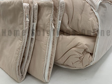 Pottery Barn Silas Striped Reversible 3Pc Comforter Sham Set Twin/XL Pink 60