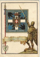 Italian Art Military Postcard Milano 27 Reggimento Artiglieria Legnano Artist Si